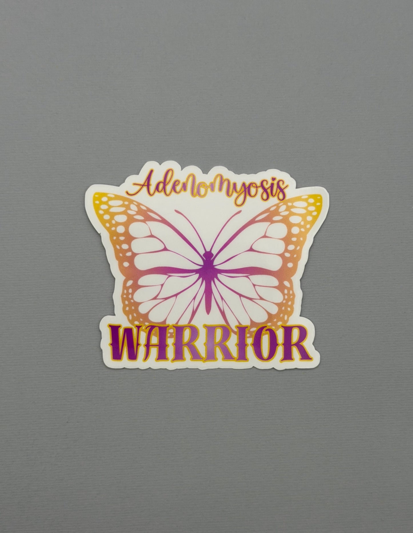 Adenomyosis Warrior Butterfly Sticker or Magnet