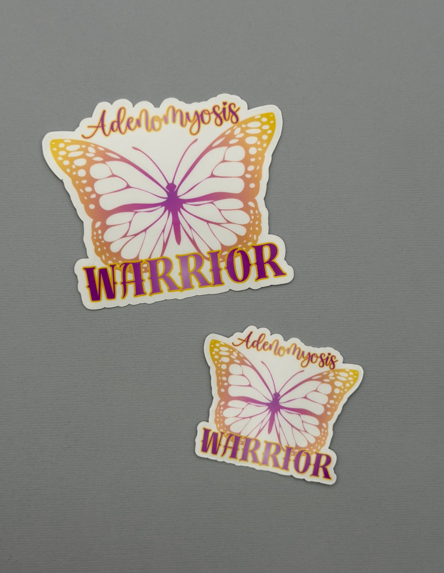 Adenomyosis Warrior Butterfly Sticker or Magnet