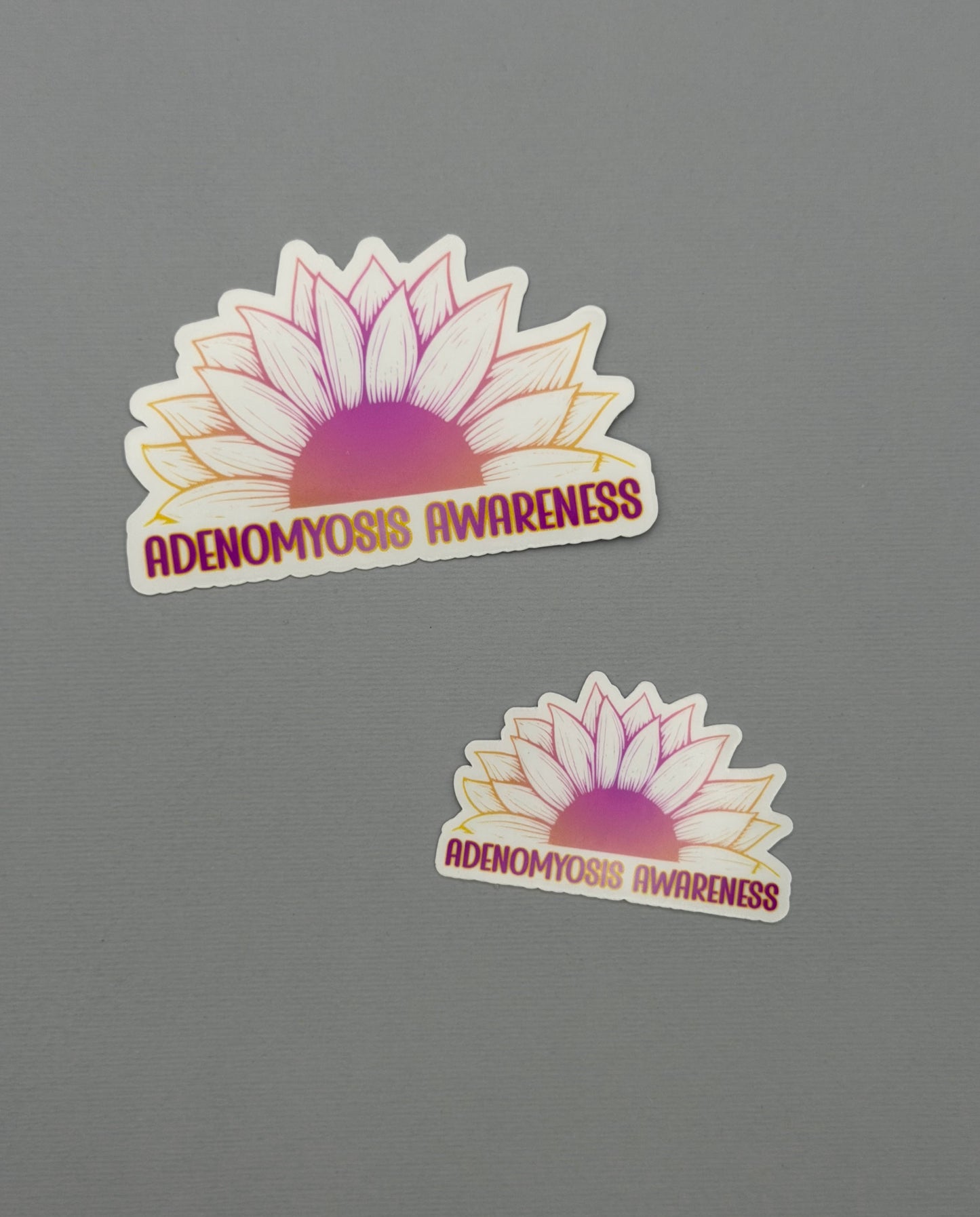 Adenomyosis Awareness Sunflower Sticker or Magnet