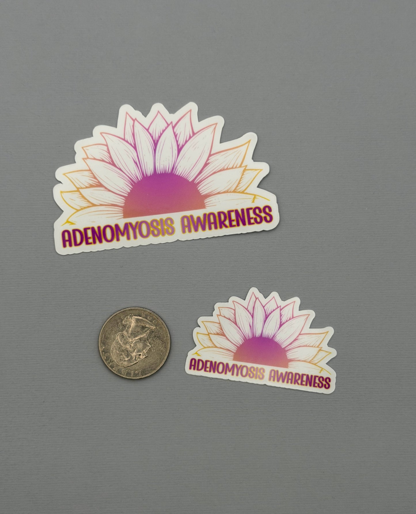 Adenomyosis Awareness Sunflower Sticker or Magnet