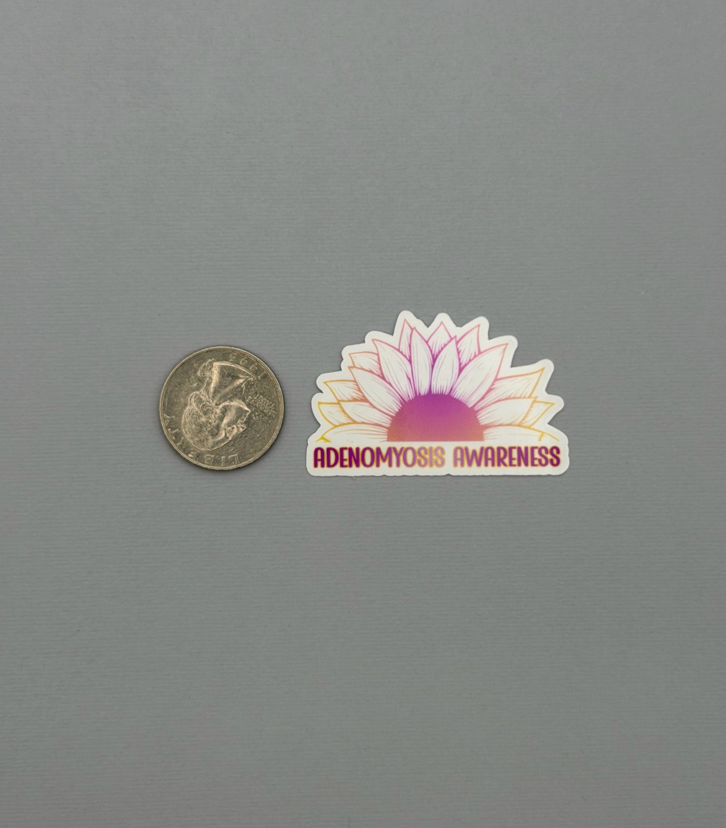 Adenomyosis Awareness Sunflower Sticker or Magnet