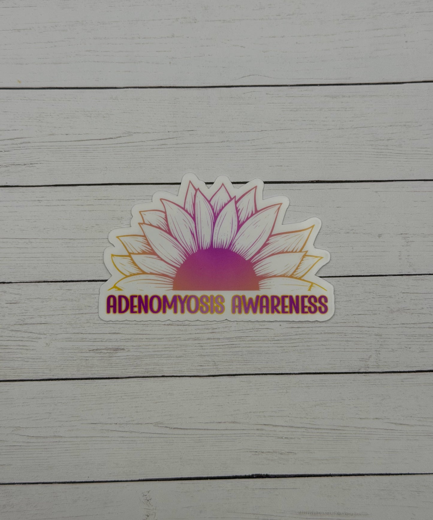 Adenomyosis Awareness Sunflower Sticker or Magnet