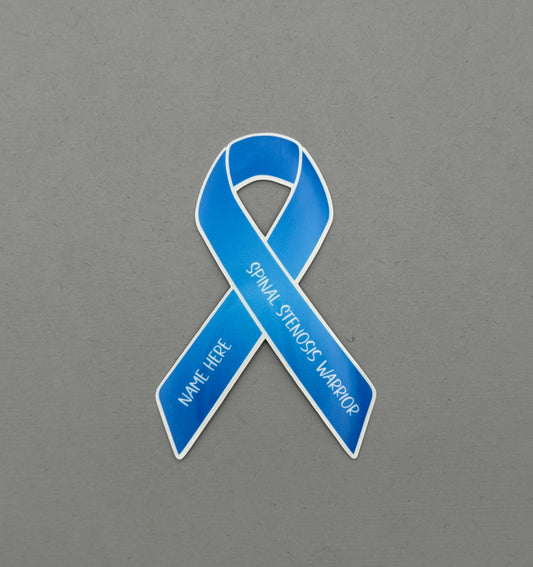 Spinal Stenosis Warrior Custom Ribbon Sticker