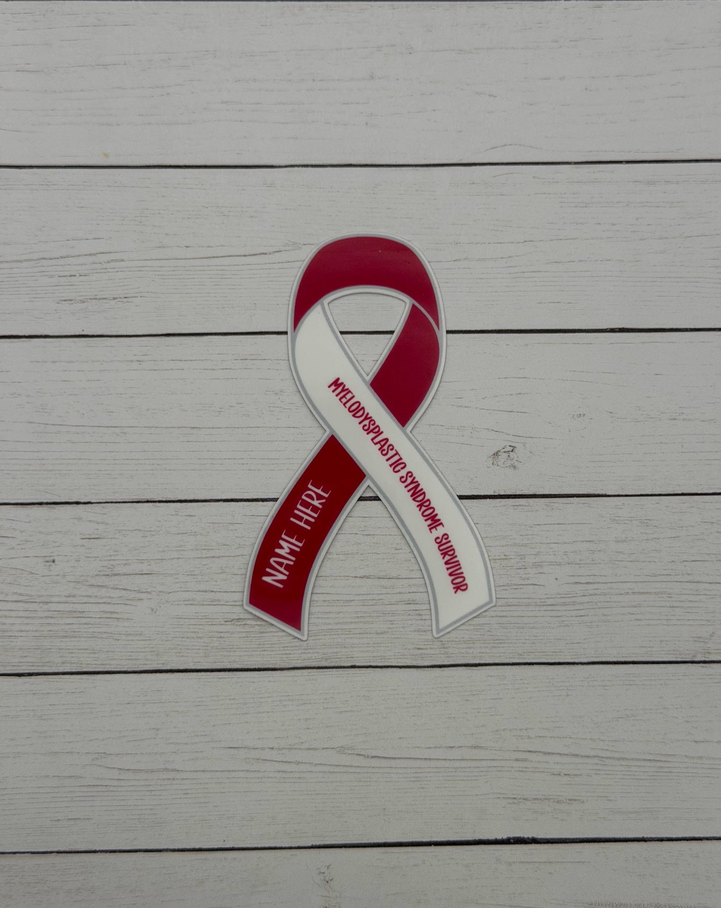 Myelodysplastic Syndrome Survivor Custom Ribbon Sticker or Magnet
