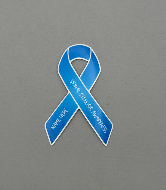 Spinal Stenosis Awareness Custom Ribbon Sticker