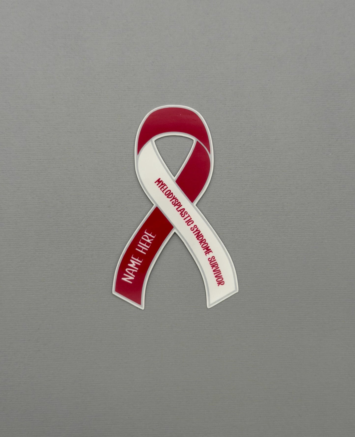 Myelodysplastic Syndrome Survivor Custom Ribbon Sticker or Magnet