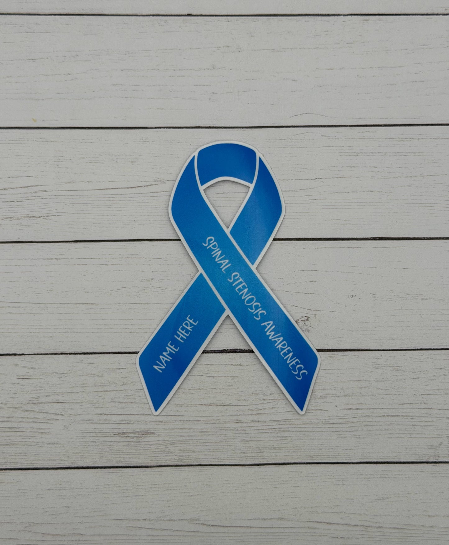 Spinal Stenosis Awareness Custom Ribbon Sticker