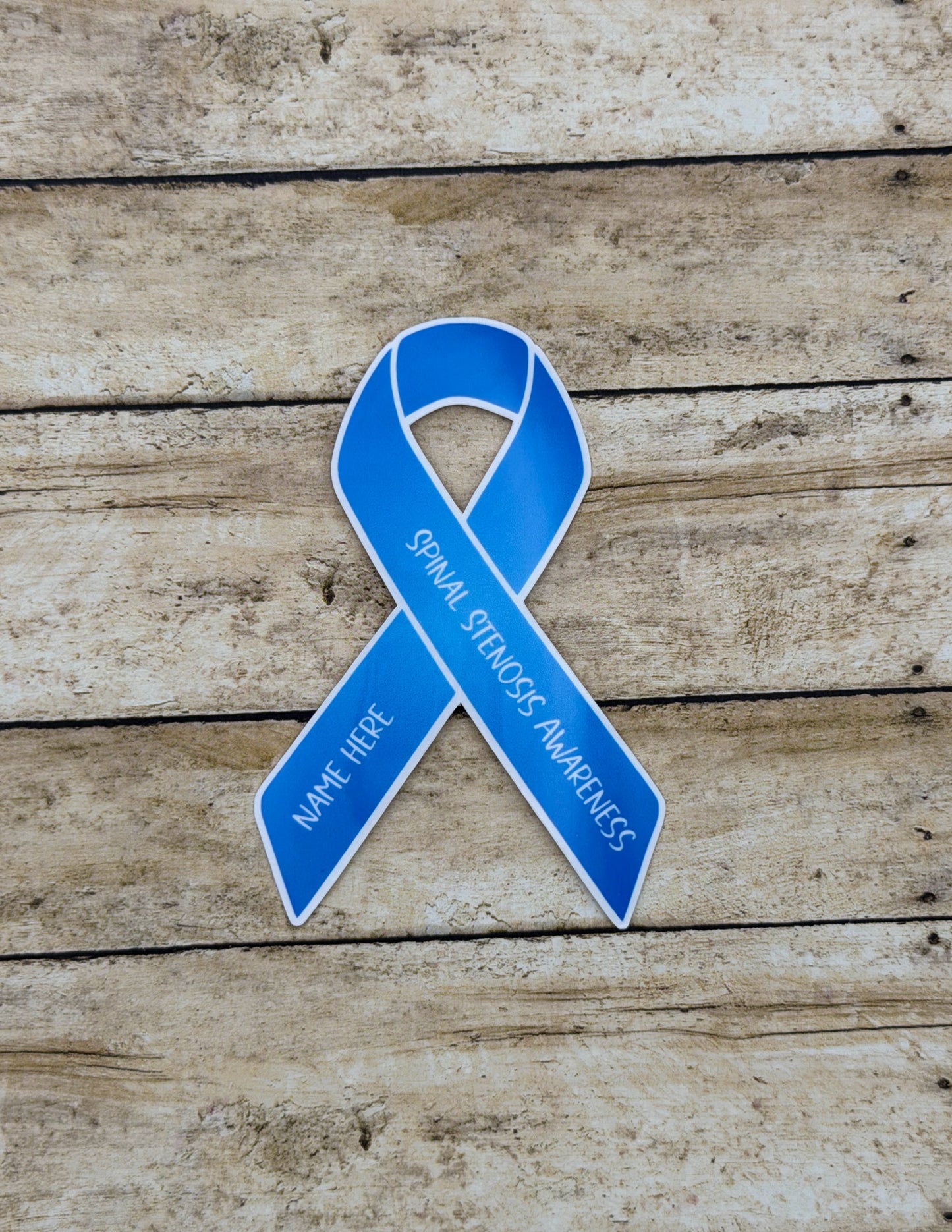 Spinal Stenosis Awareness Custom Ribbon Sticker