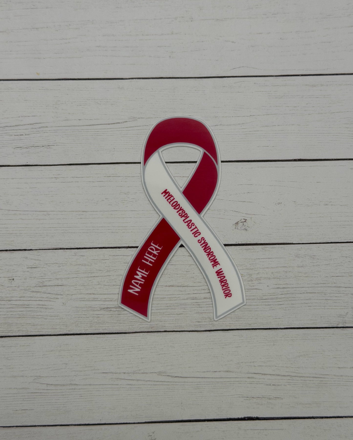 Myelodysplastic Syndrome Warrior Custom Ribbon Sticker or Magnet