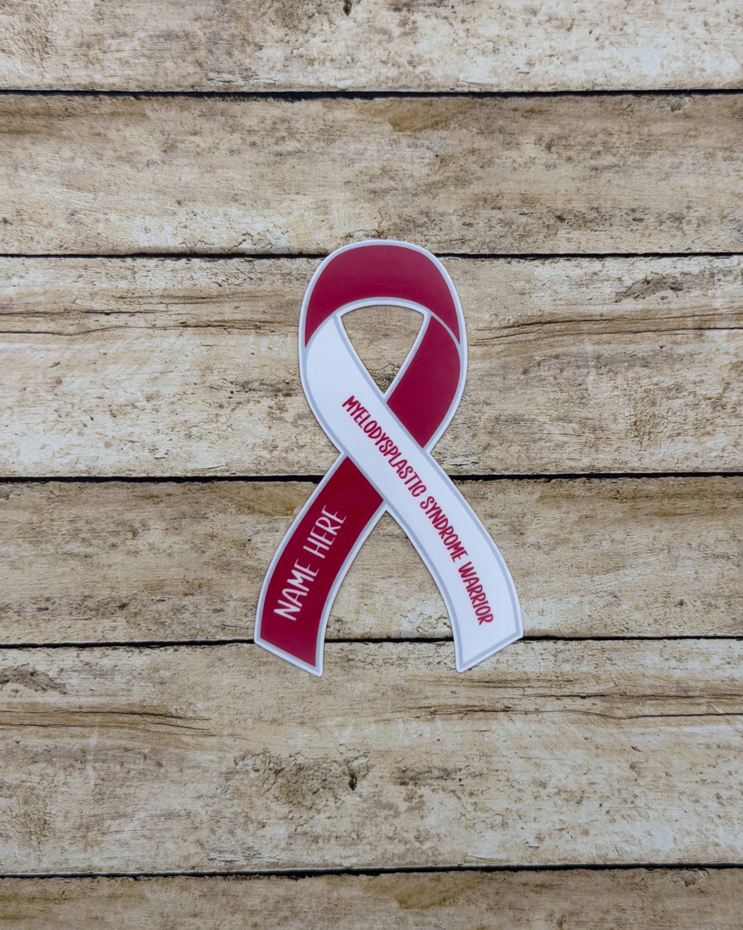 Myelodysplastic Syndrome Warrior Custom Ribbon Sticker or Magnet