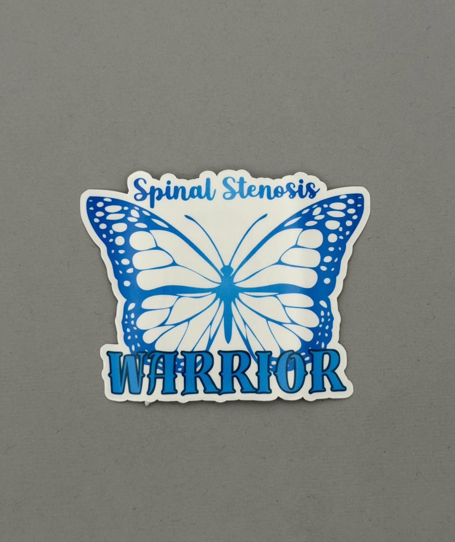 Spinal Stenosis Warrior Butterfly Sticker
