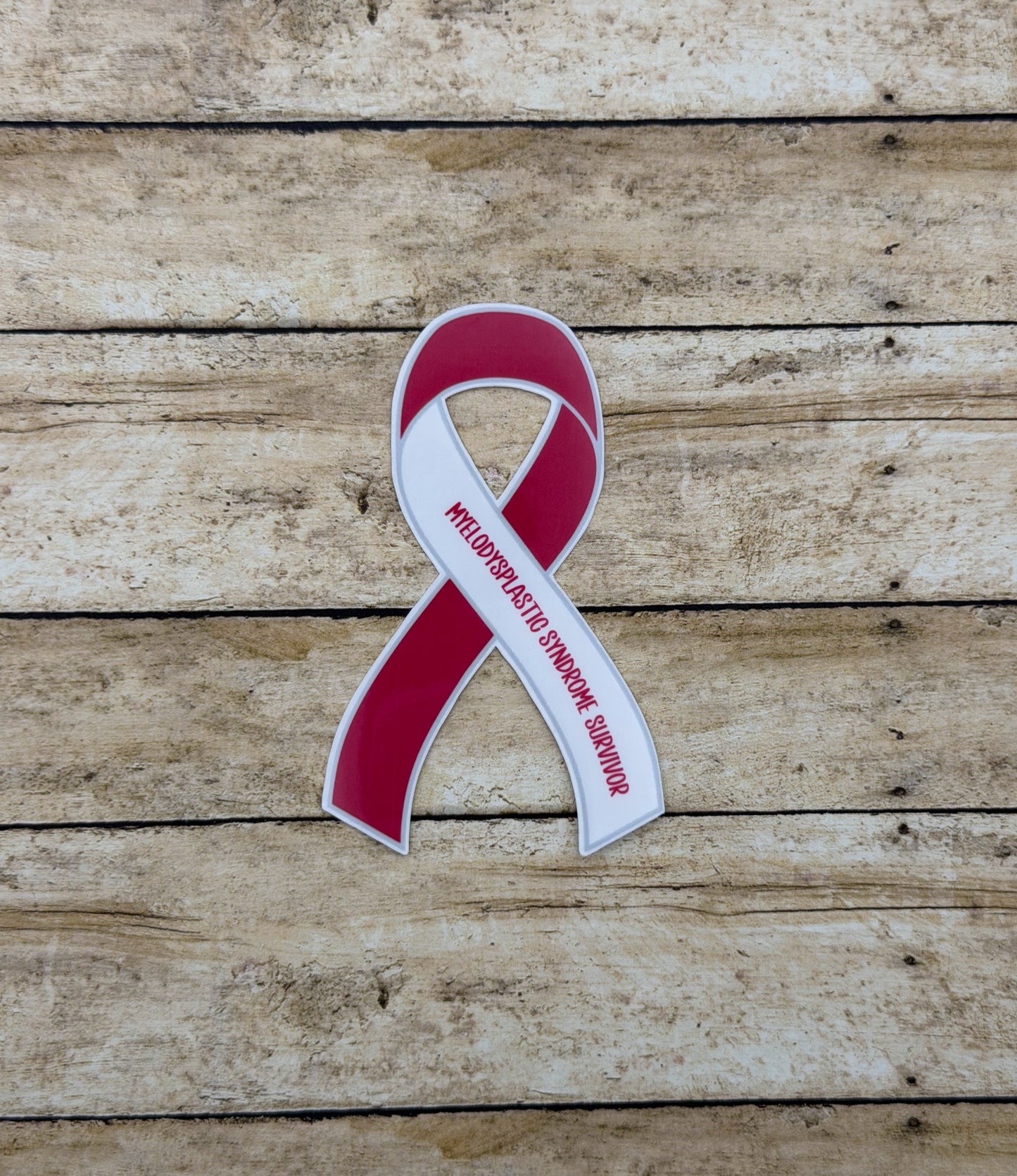Myelodysplastic Syndrome Survivor Ribbon Sticker or Magnet