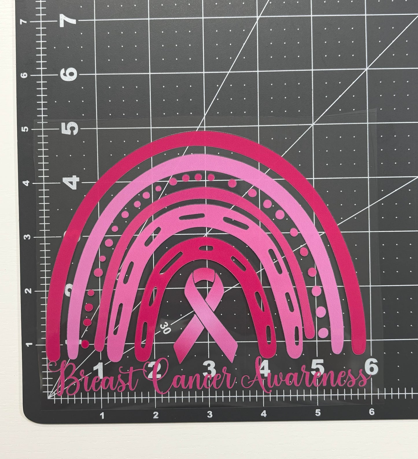 Breast Cancer Awareness Rainbow Car Decal