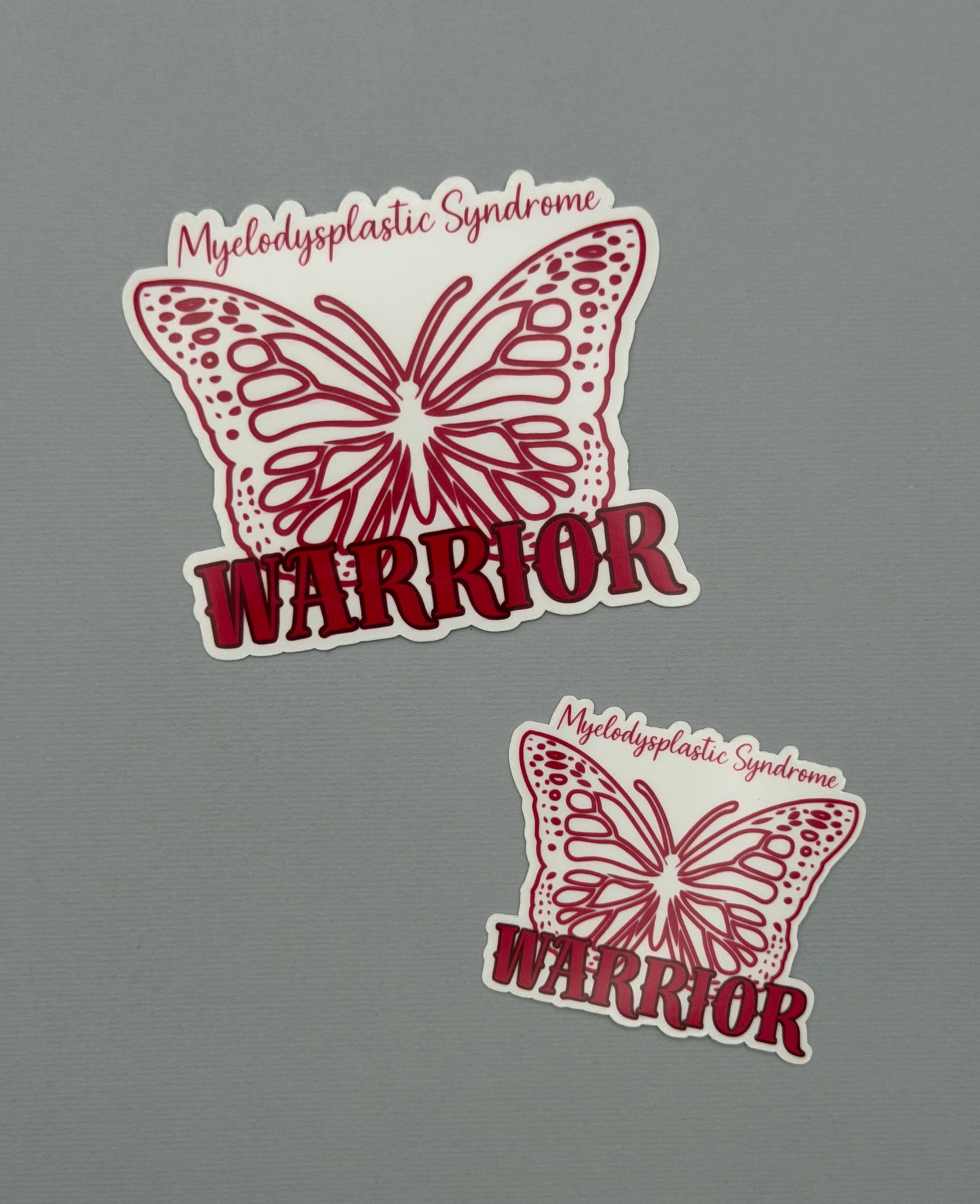 Myelodysplastic Syndrome Warrior Butterfly Sticker or Magnet