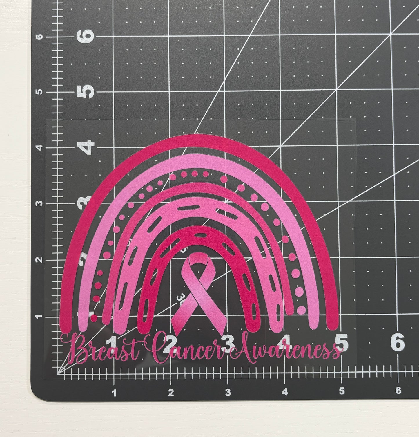 Breast Cancer Awareness Rainbow Car Decal