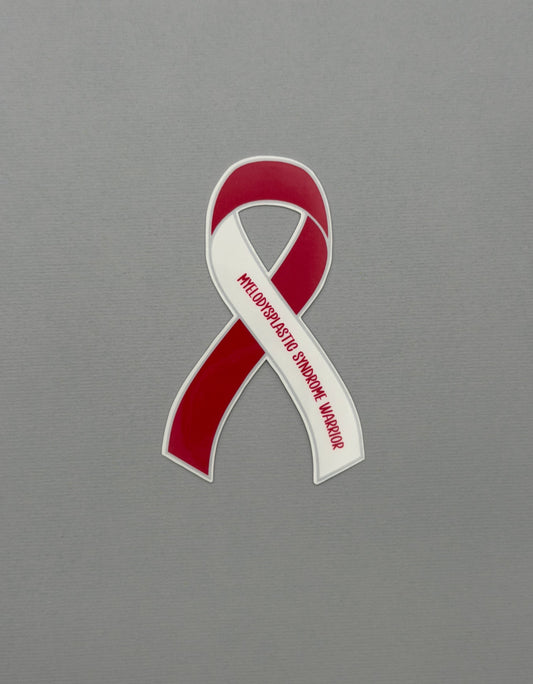 Myelodysplastic Syndrome Warrior Ribbon Sticker or Magnet