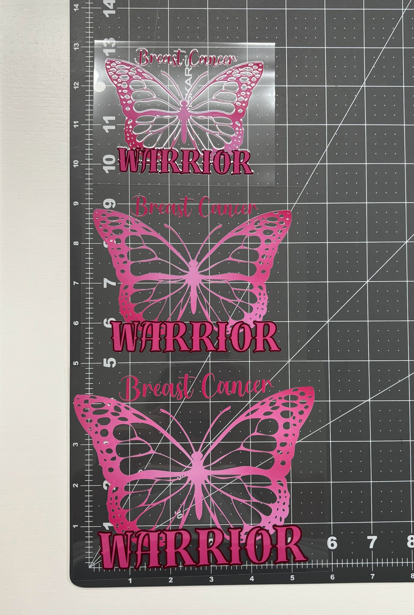Breast Cancer Warrior Butterfly Car Decal