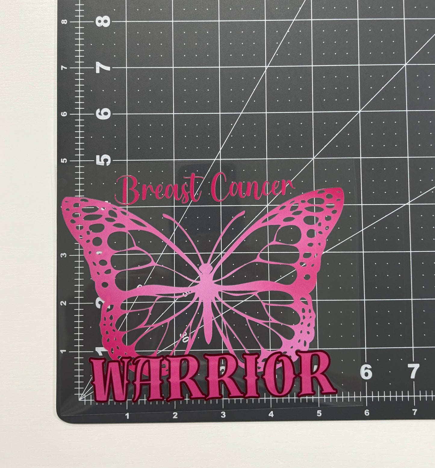 Breast Cancer Warrior Butterfly Car Decal