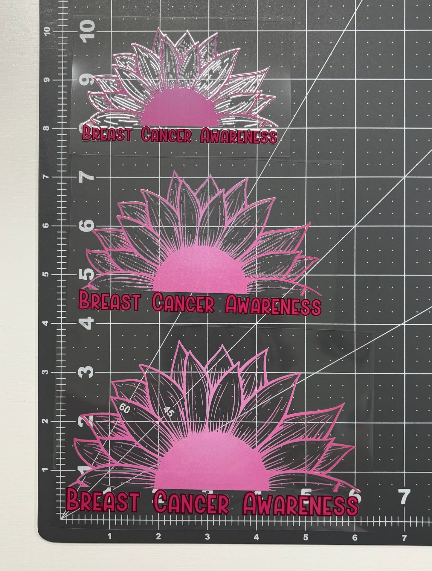 Breast Cancer Awareness Sunflower Car Decal