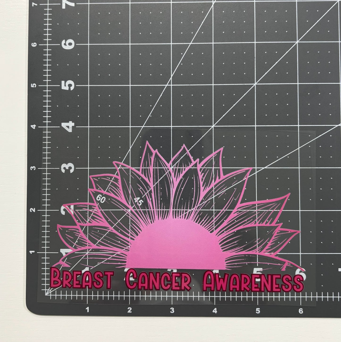 Breast Cancer Awareness Sunflower Car Decal