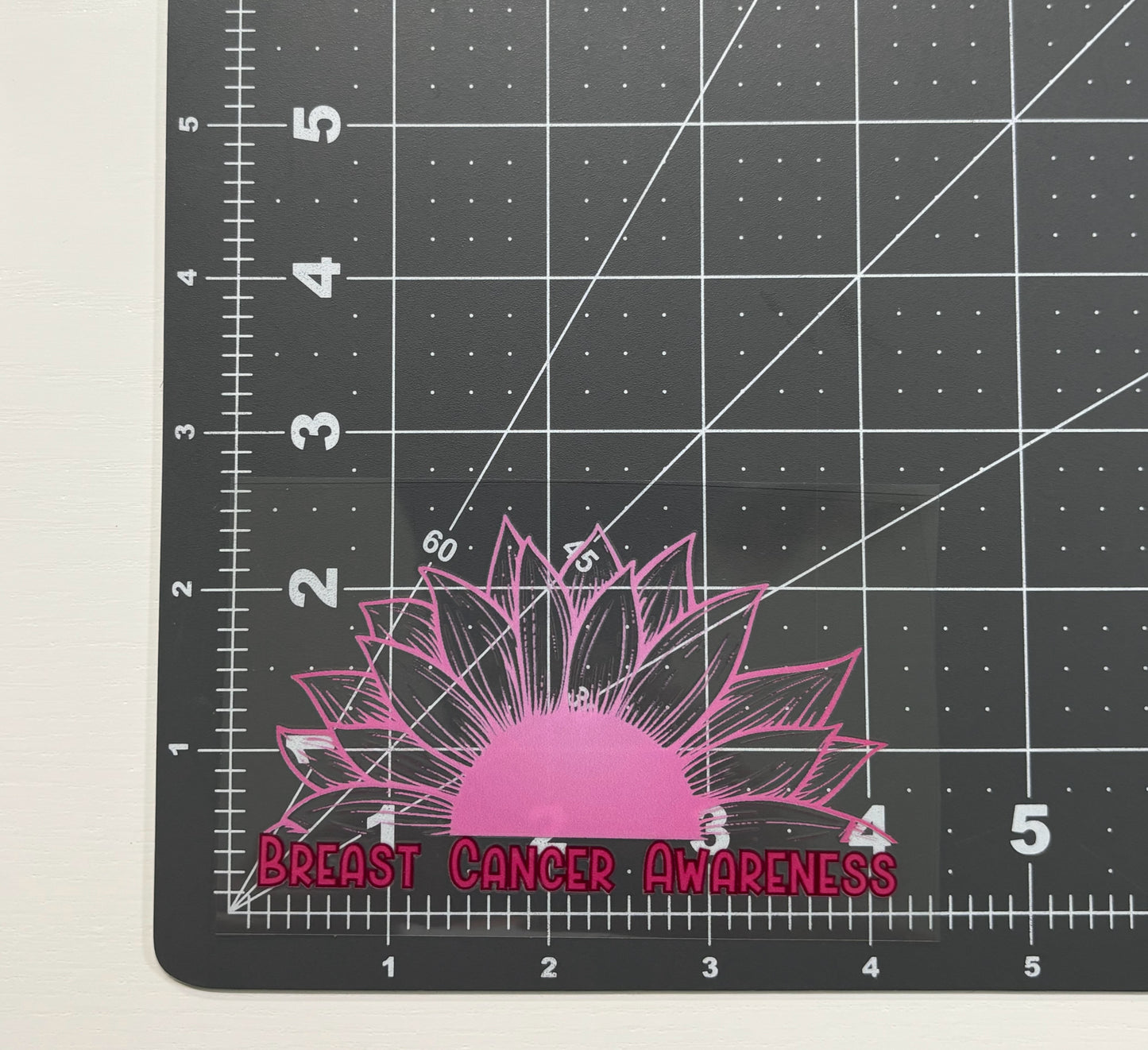 Breast Cancer Awareness Sunflower Car Decal