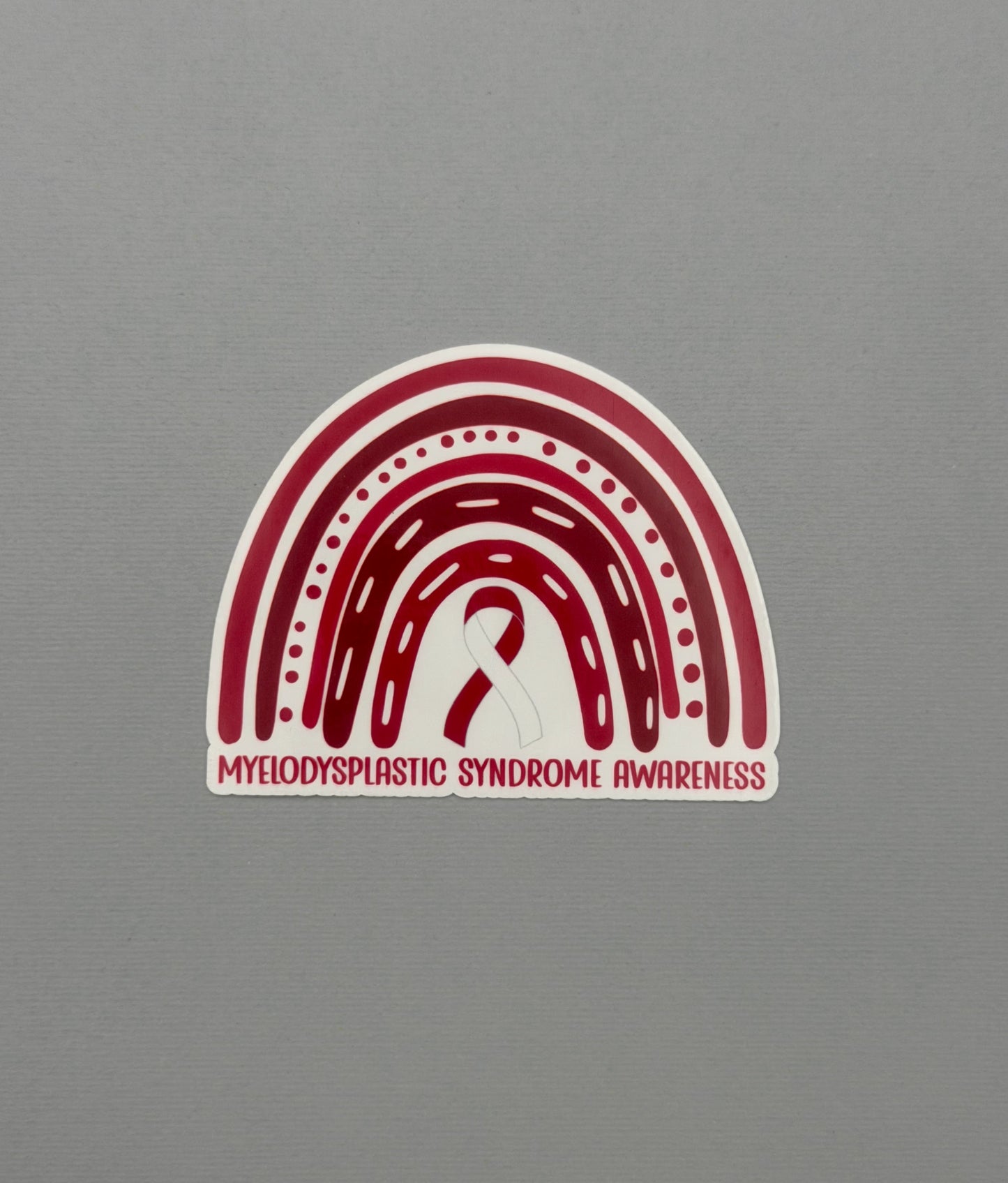 Myelodysplastic Syndrome Awareness Rainbow Sticker or Magnet