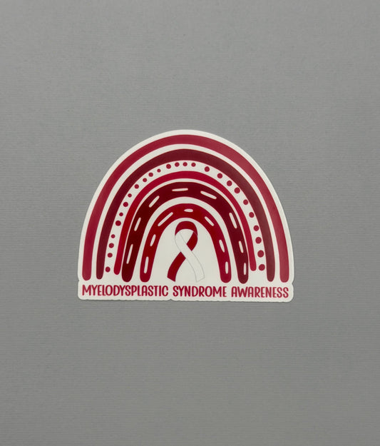 Myelodysplastic Syndrome Awareness Rainbow Sticker or Magnet
