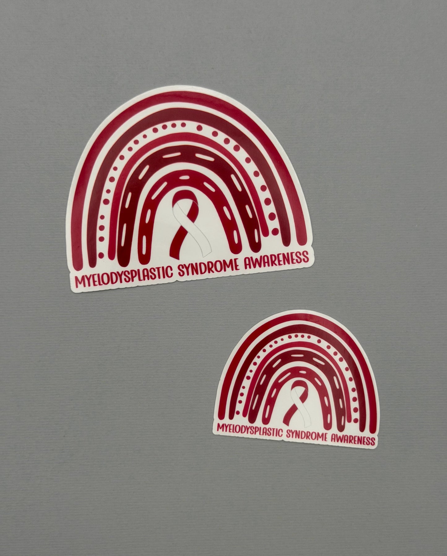 Myelodysplastic Syndrome Awareness Rainbow Sticker or Magnet