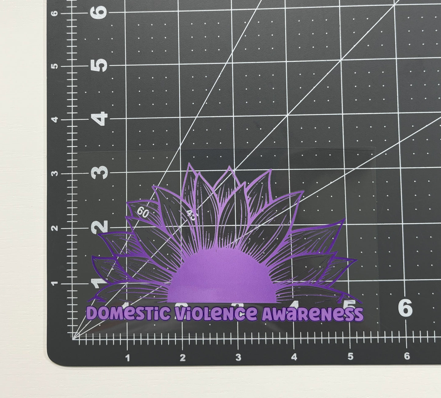 Domestic Violence Awareness Sunflower Car Decal
