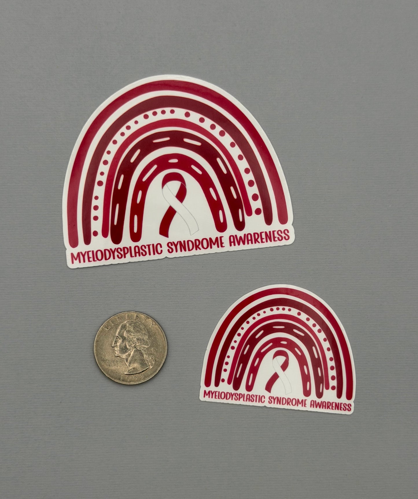 Myelodysplastic Syndrome Awareness Rainbow Sticker or Magnet