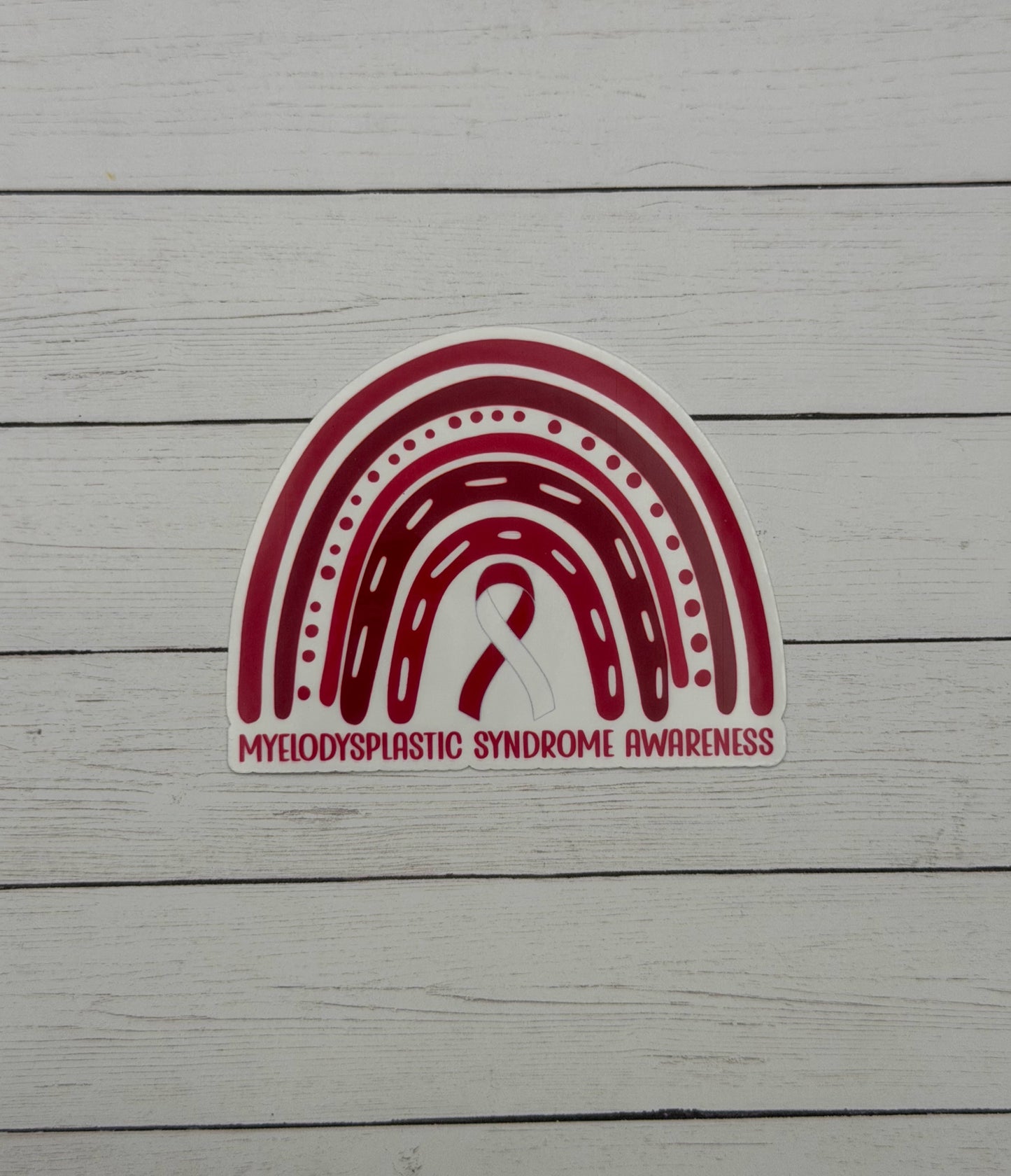 Myelodysplastic Syndrome Awareness Rainbow Sticker or Magnet