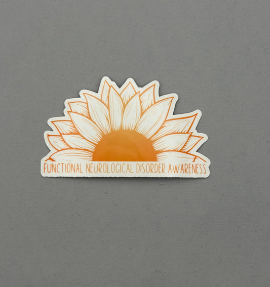 Functional Neurological Disorder Awareness Sunflower Sticker