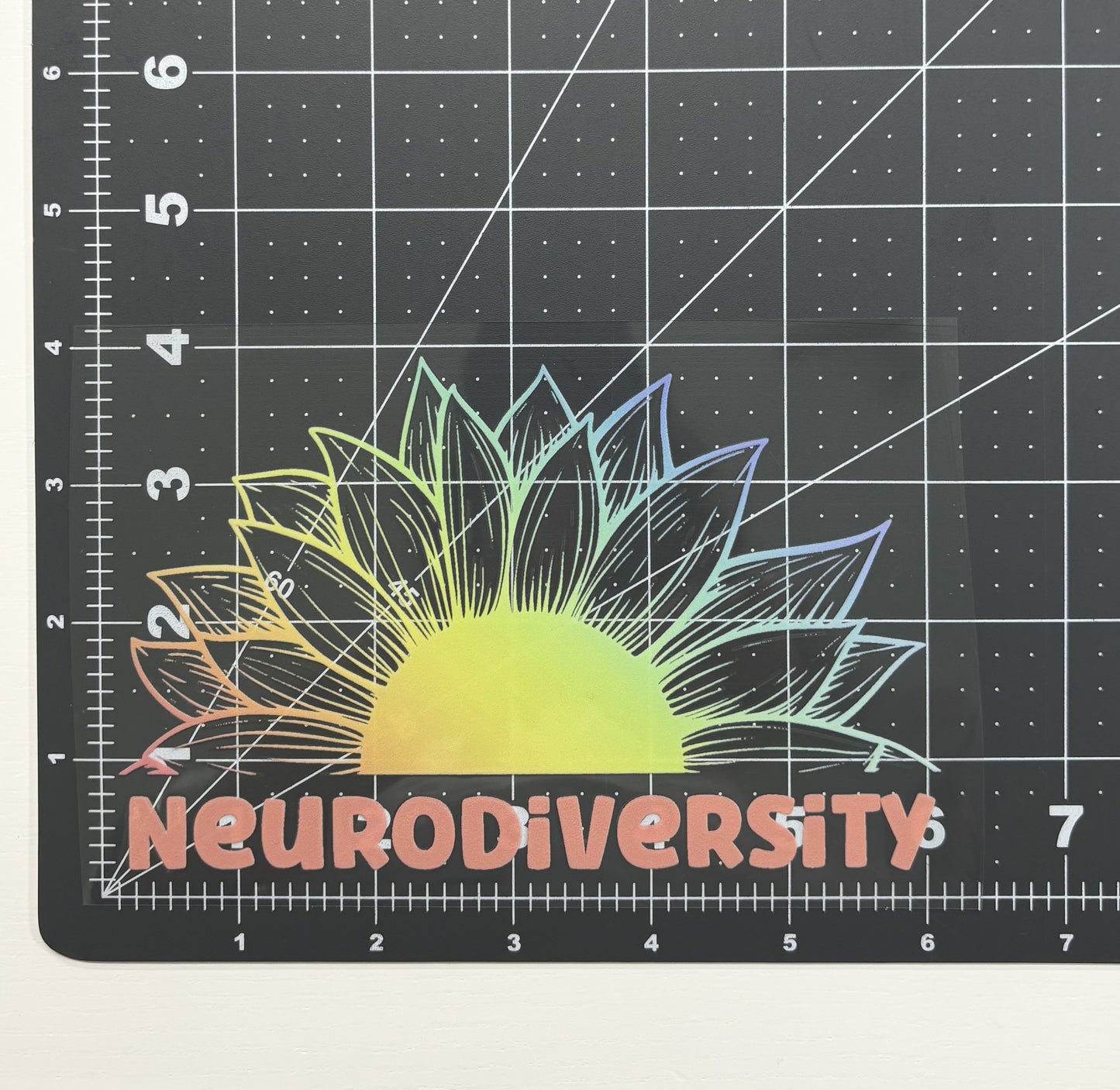 Neurodiversity Sunflower Car Decal