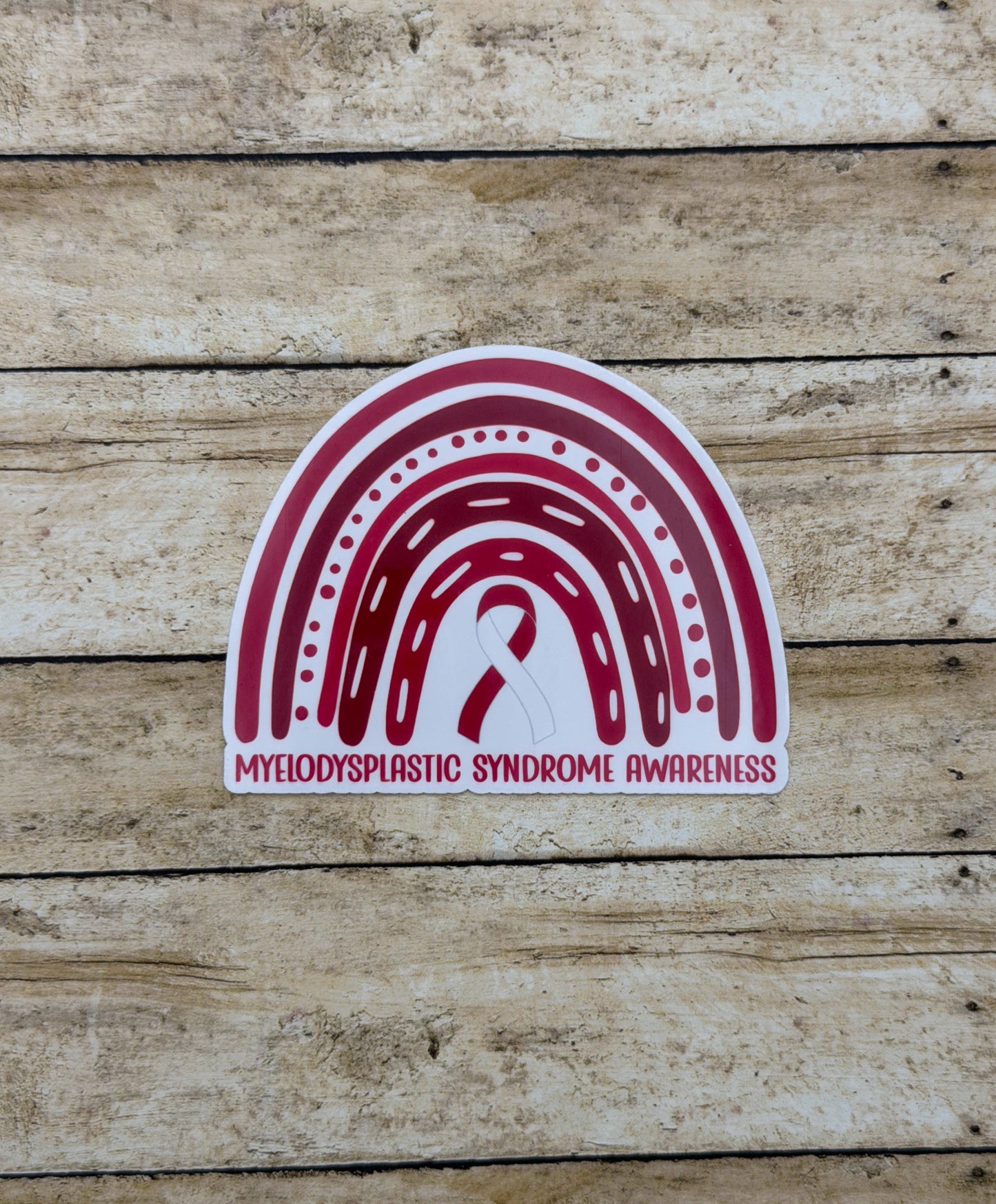 Myelodysplastic Syndrome Awareness Rainbow Sticker or Magnet