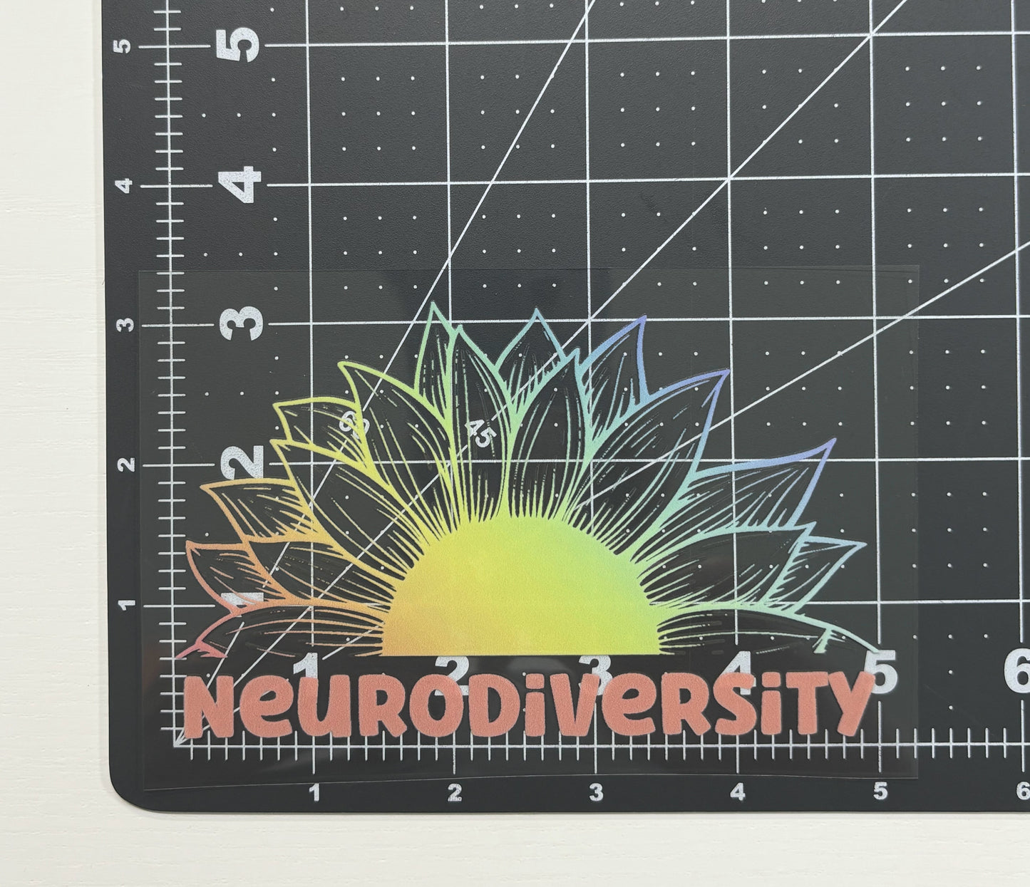 Neurodiversity Sunflower Car Decal