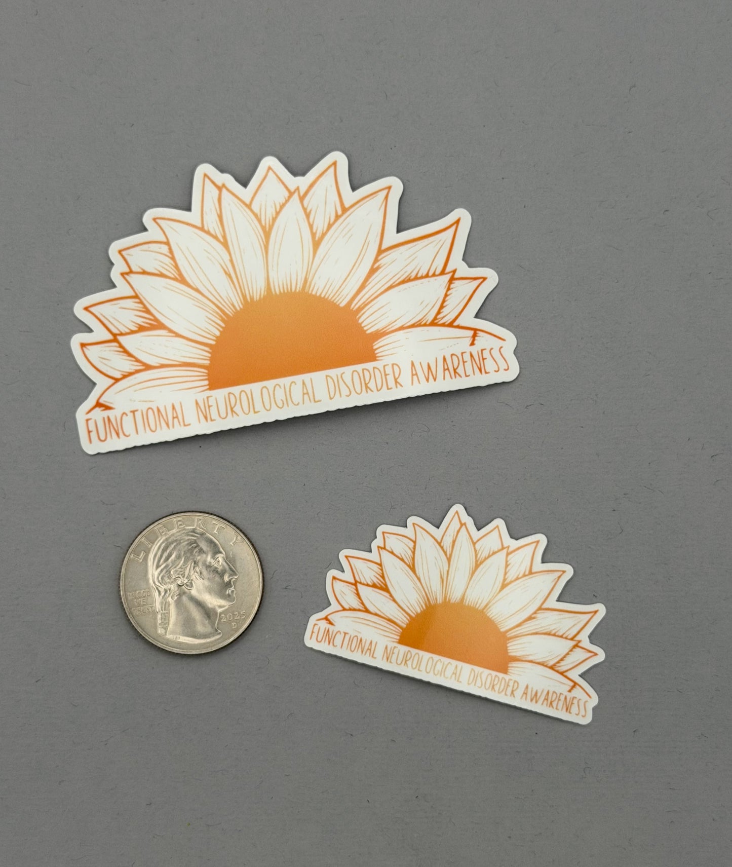 Functional Neurological Disorder Awareness Sunflower Sticker