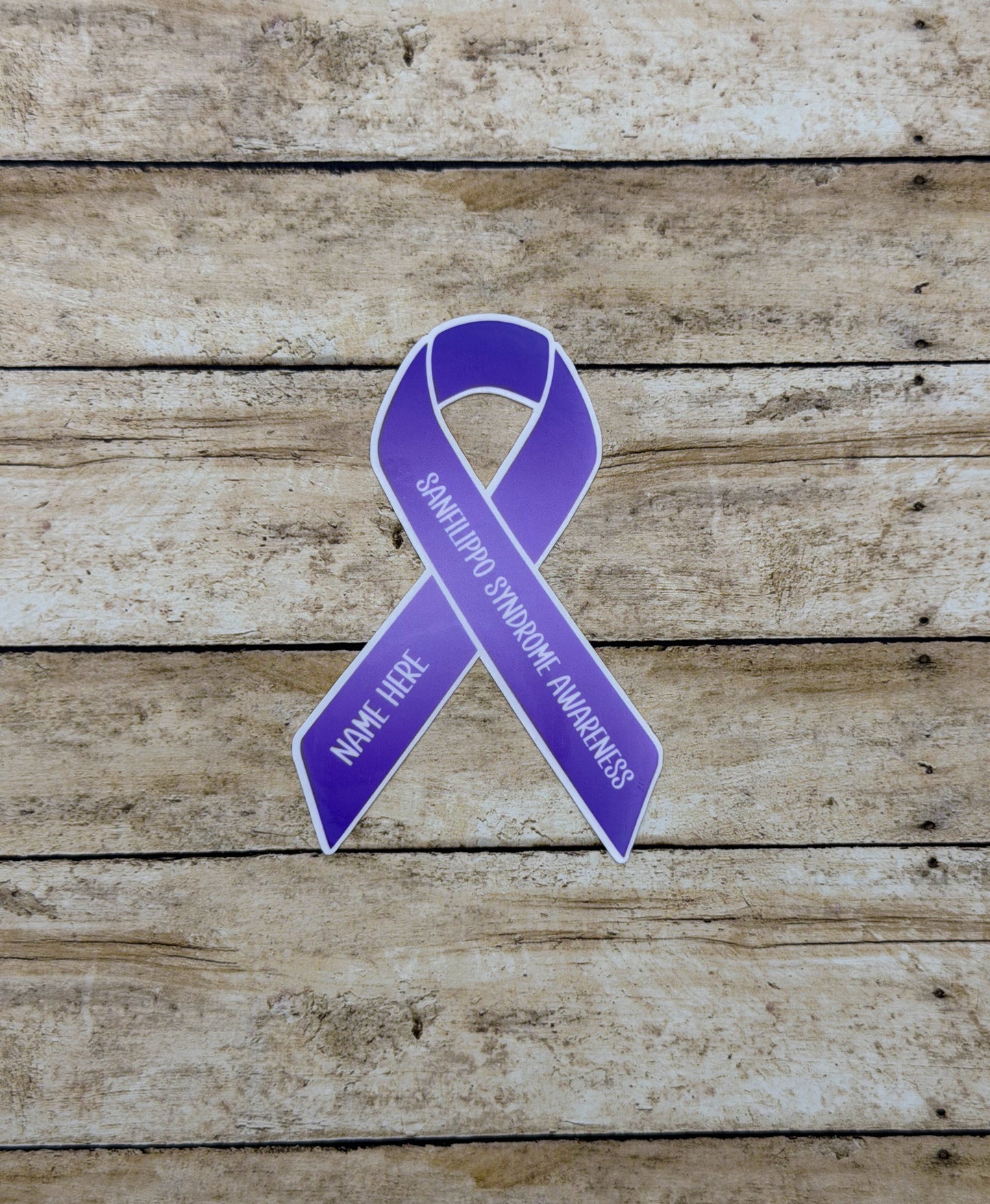 Sanfilippo Syndrome Awareness Custom Ribbon Sticker or Magnet