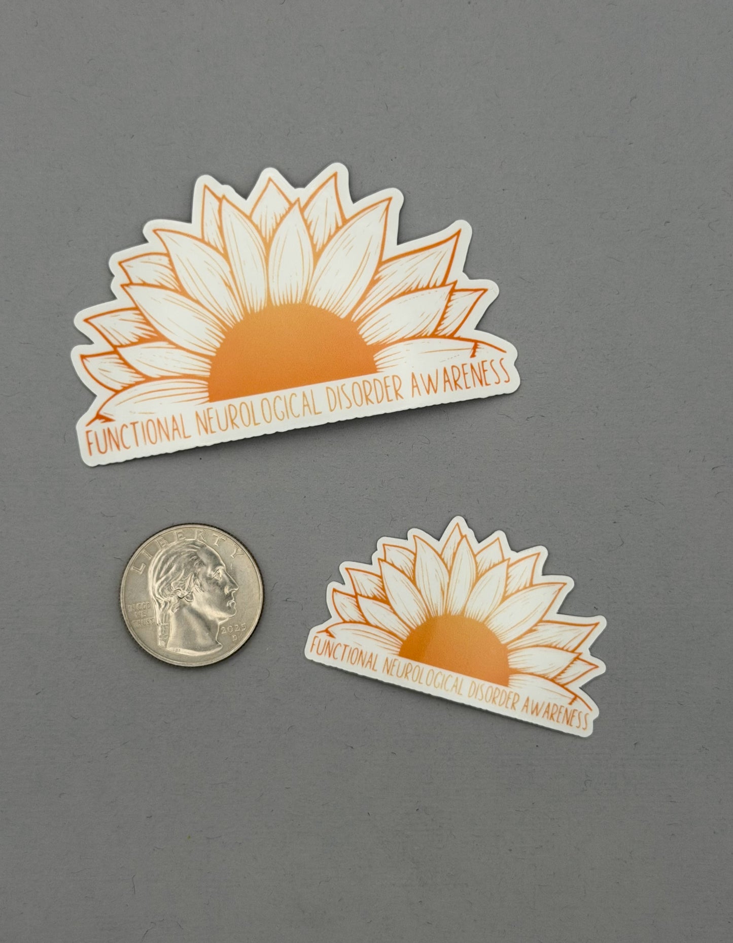 Functional Neurological Disorder Awareness Sunflower Sticker
