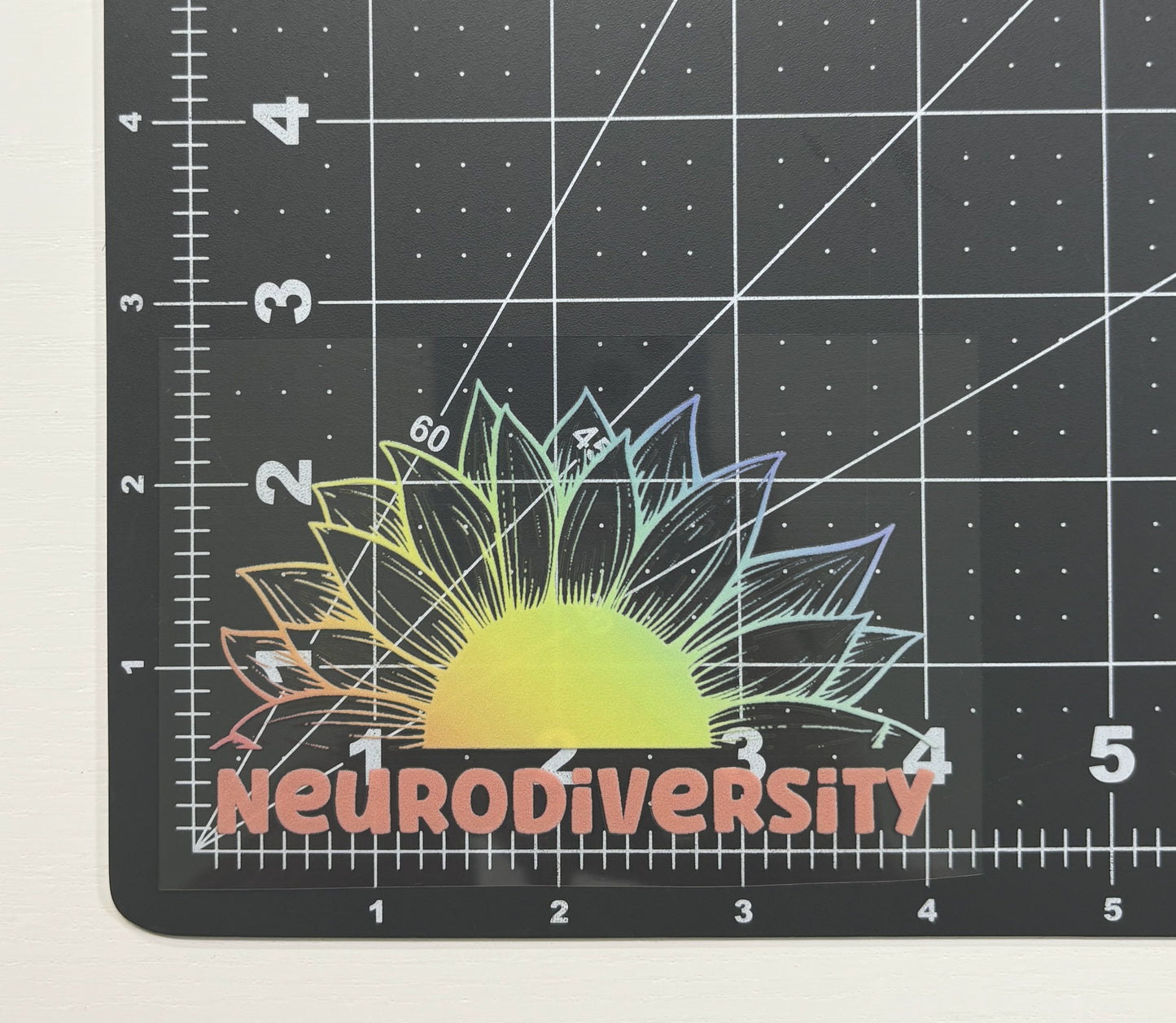Neurodiversity Sunflower Car Decal