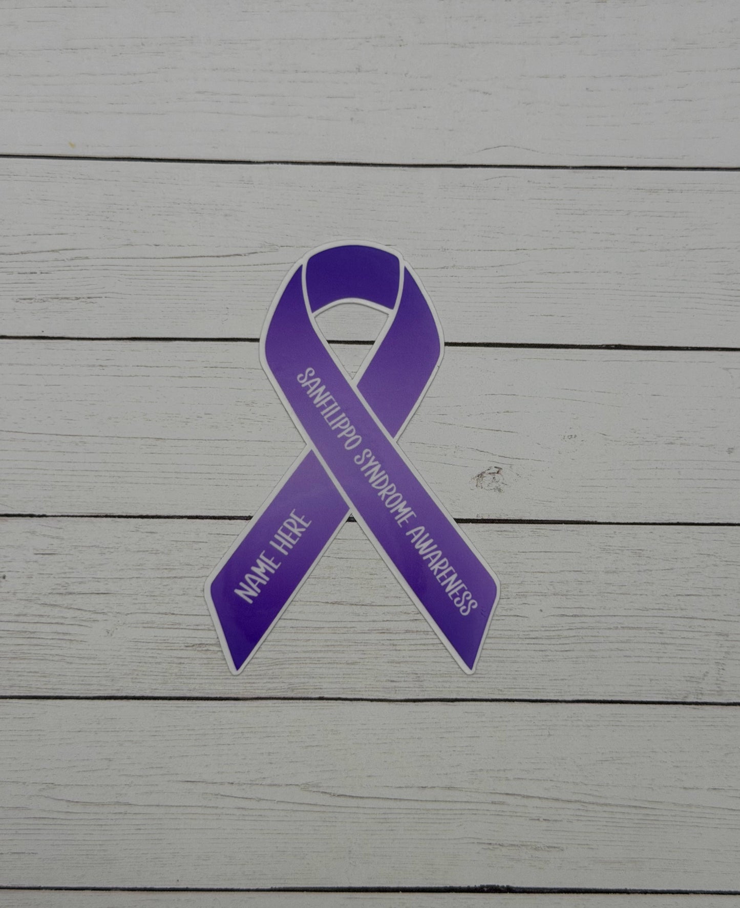 Sanfilippo Syndrome Awareness Custom Ribbon Sticker or Magnet