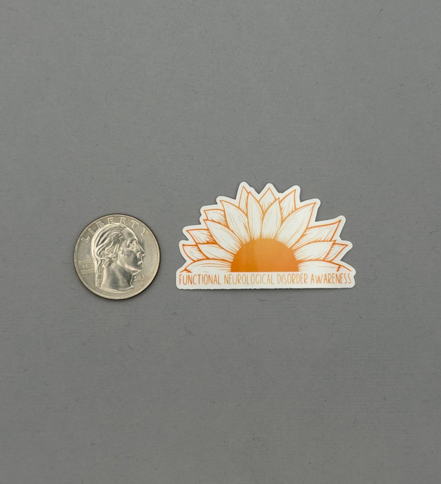 Functional Neurological Disorder Awareness Sunflower Sticker