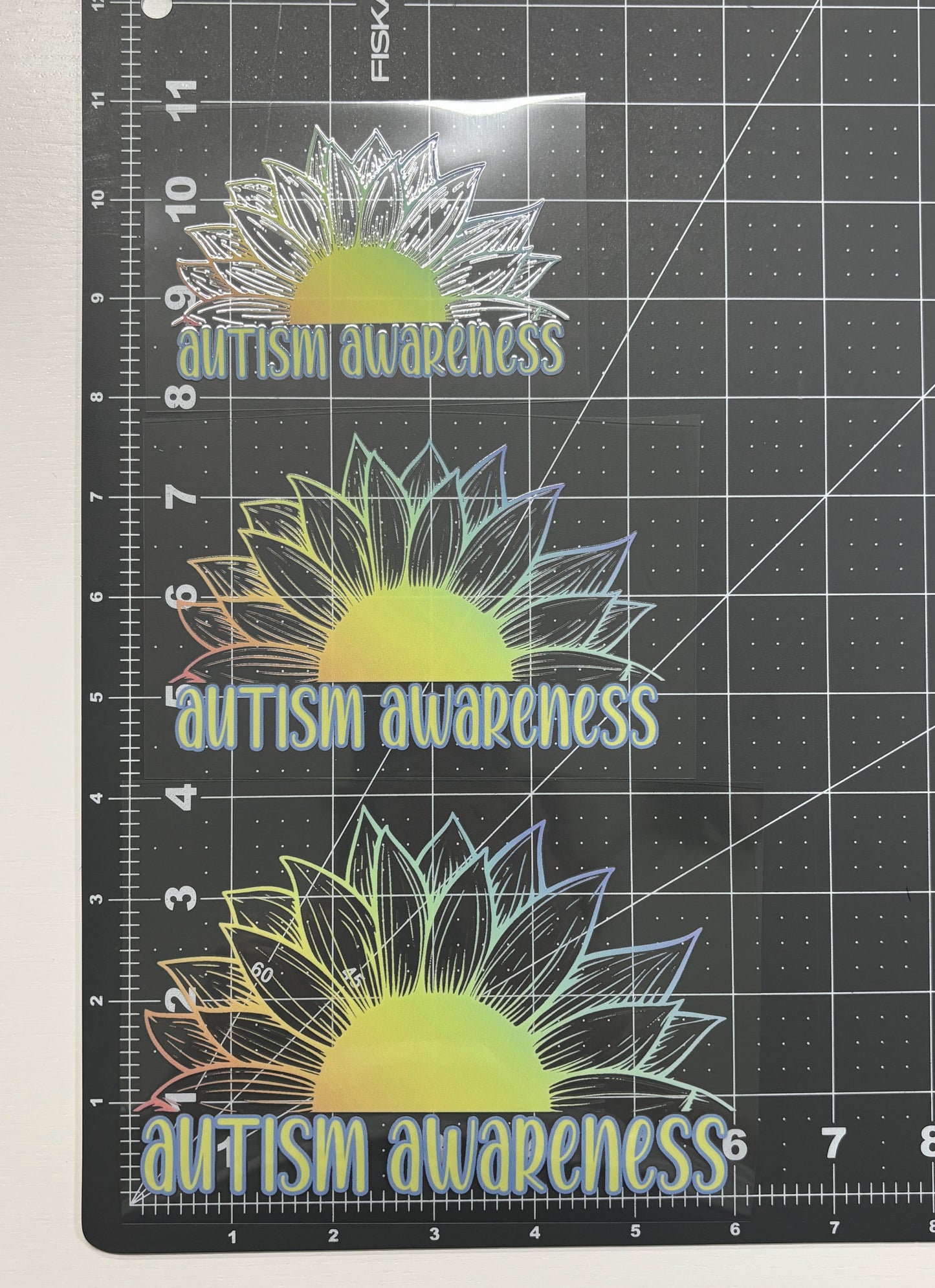 Autism Awareness Sunflower Car Decal