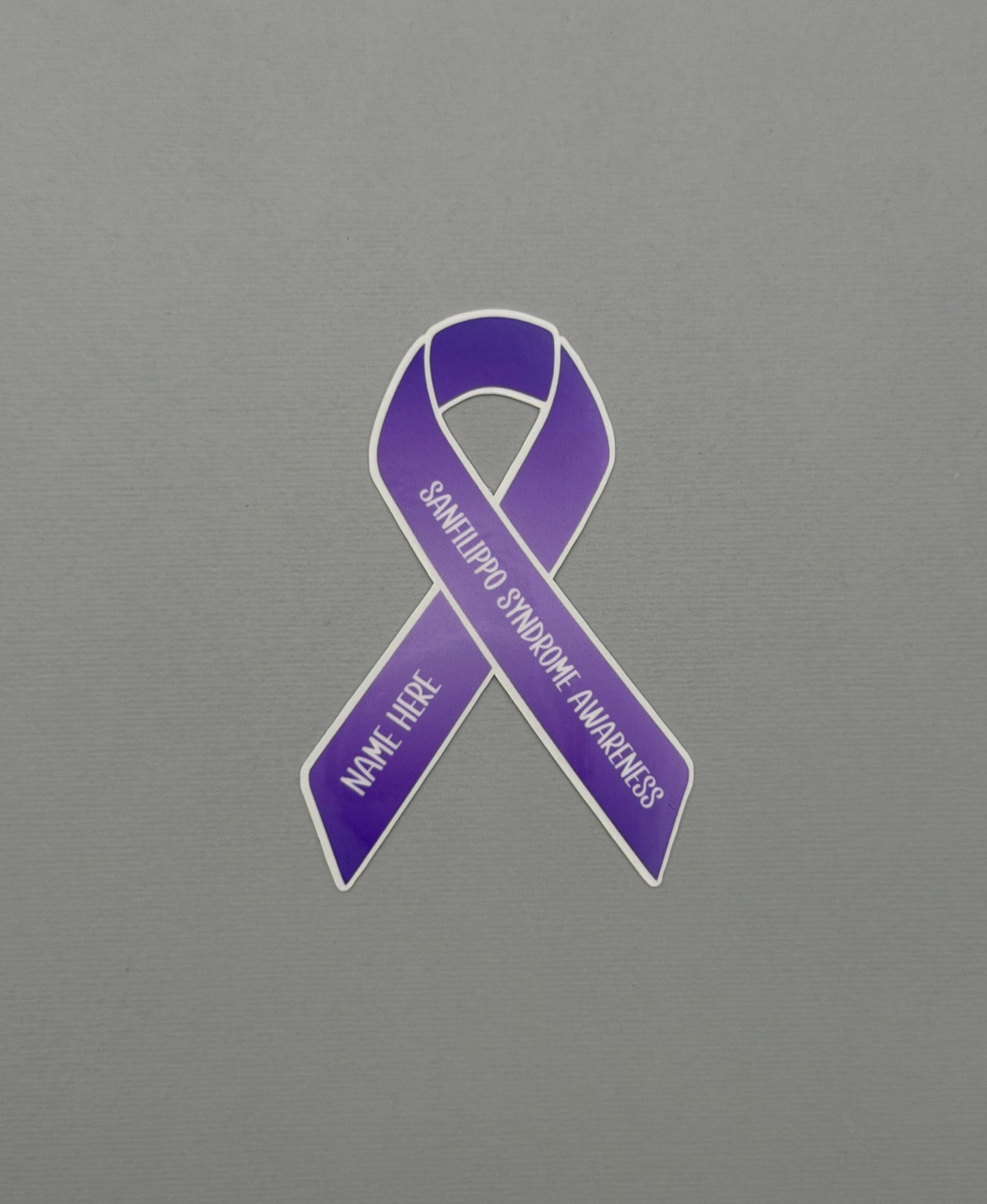 Sanfilippo Syndrome Awareness Custom Ribbon Sticker or Magnet