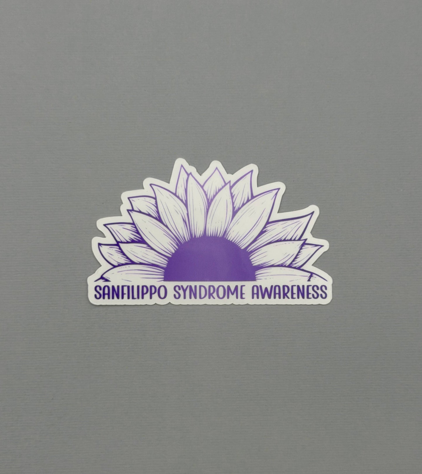 Sanfilippo Syndrome Awareness Sunflower Sticker or Magnet
