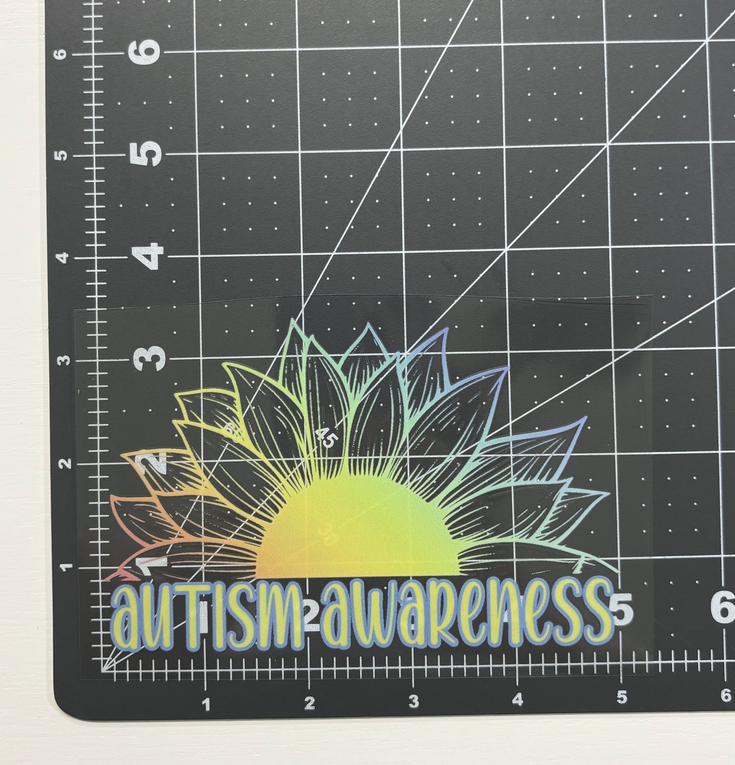 Autism Awareness Sunflower Car Decal