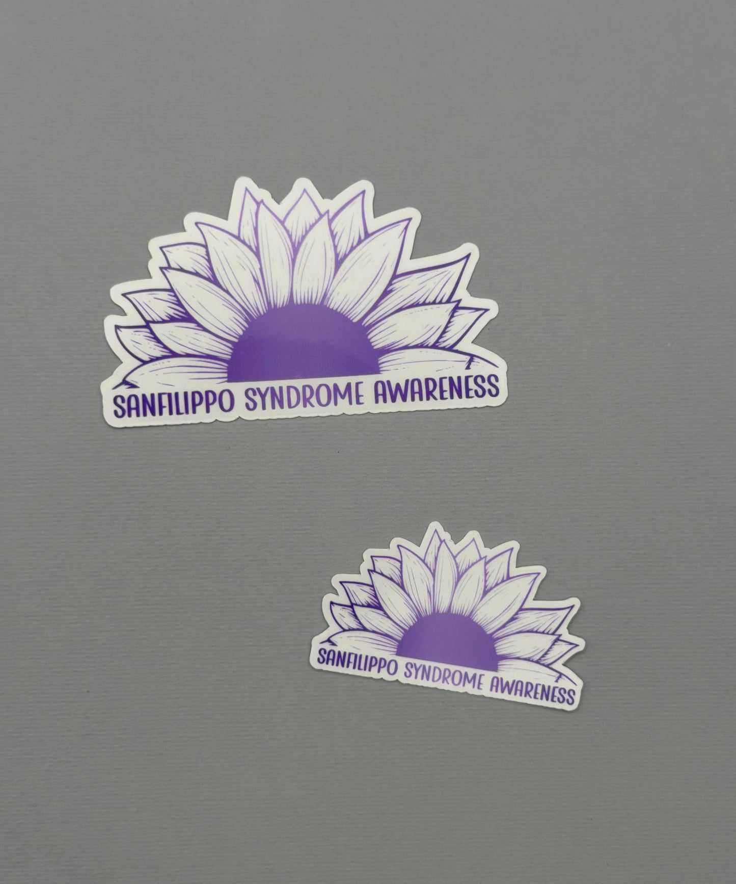 Sanfilippo Syndrome Awareness Sunflower Sticker or Magnet