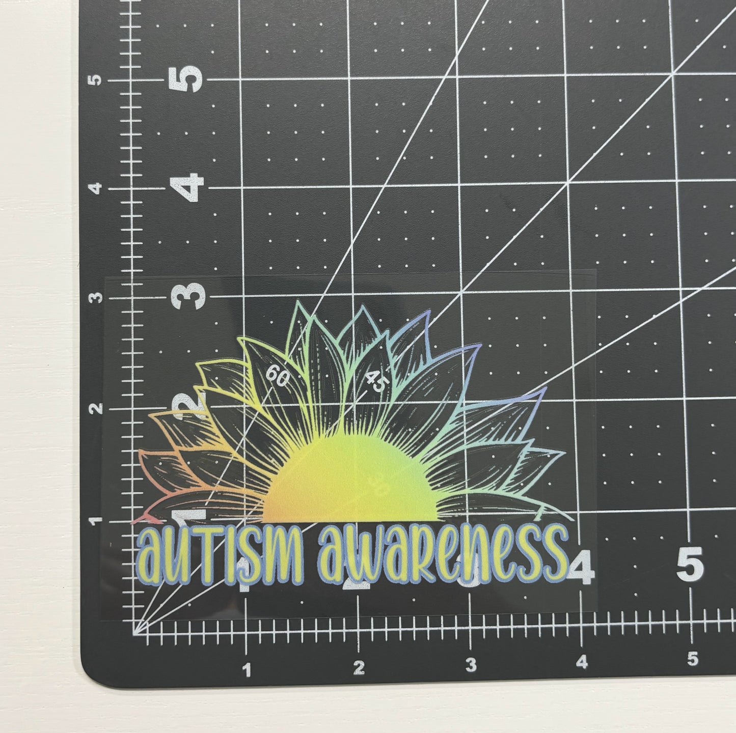 Autism Awareness Sunflower Car Decal