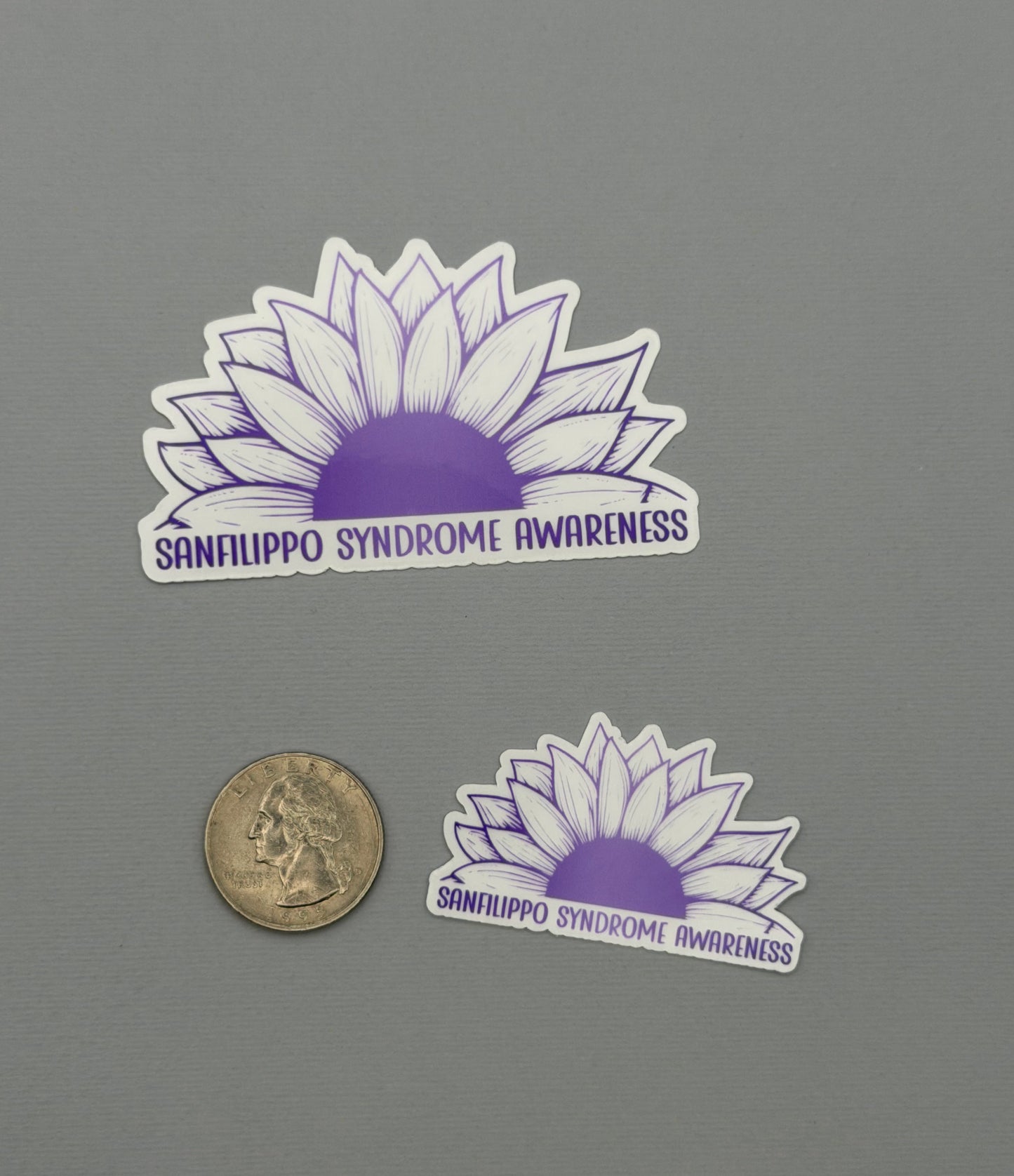Sanfilippo Syndrome Awareness Sunflower Sticker or Magnet