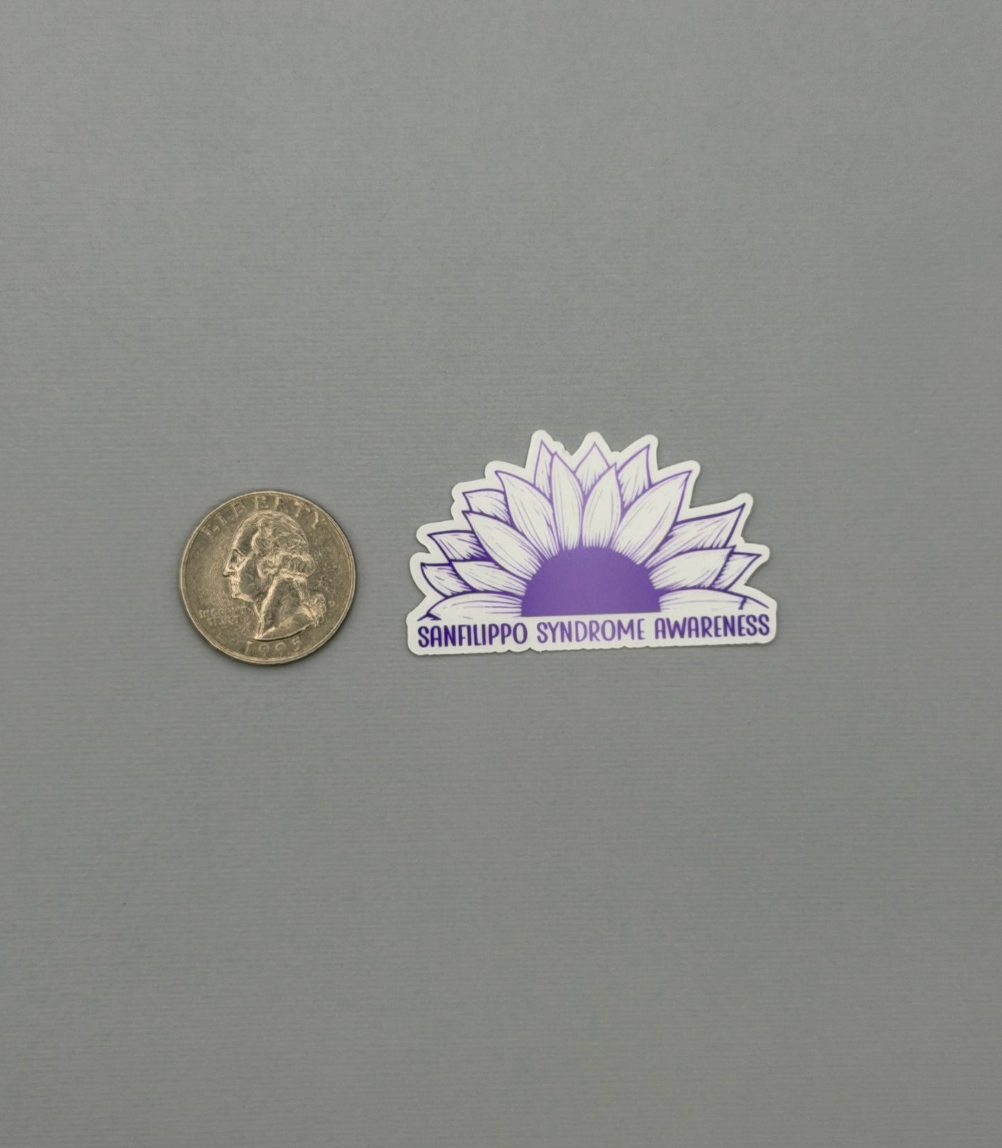 Sanfilippo Syndrome Awareness Sunflower Sticker or Magnet