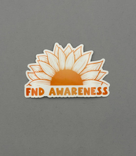 FND Awareness Sunflower Sticker | Functional Neurological Disorder